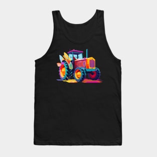Love Tractor Psychedelic Farm Equipment Tank Top